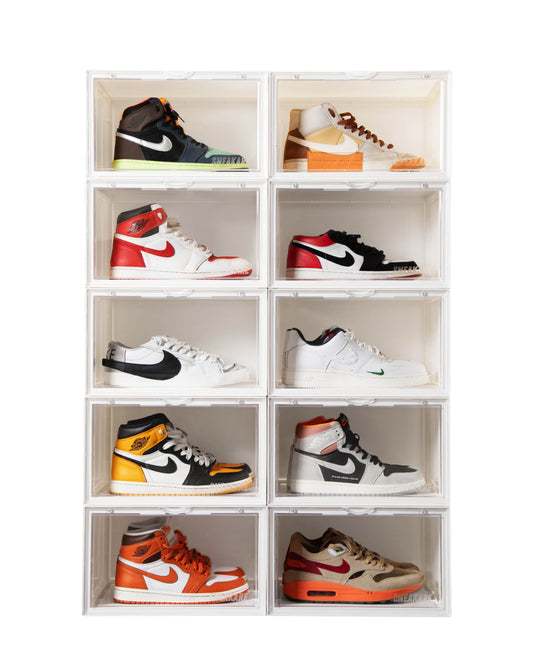 Stack'Em Sneaker Crates | White (Side Drop)