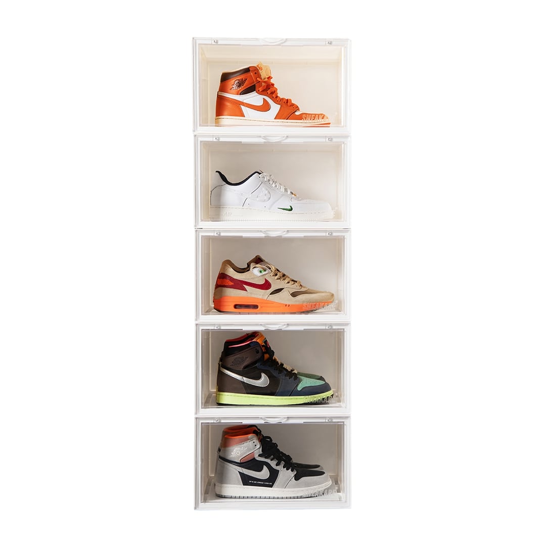 Stack'Em Sneaker Crates | White (Side Drop)