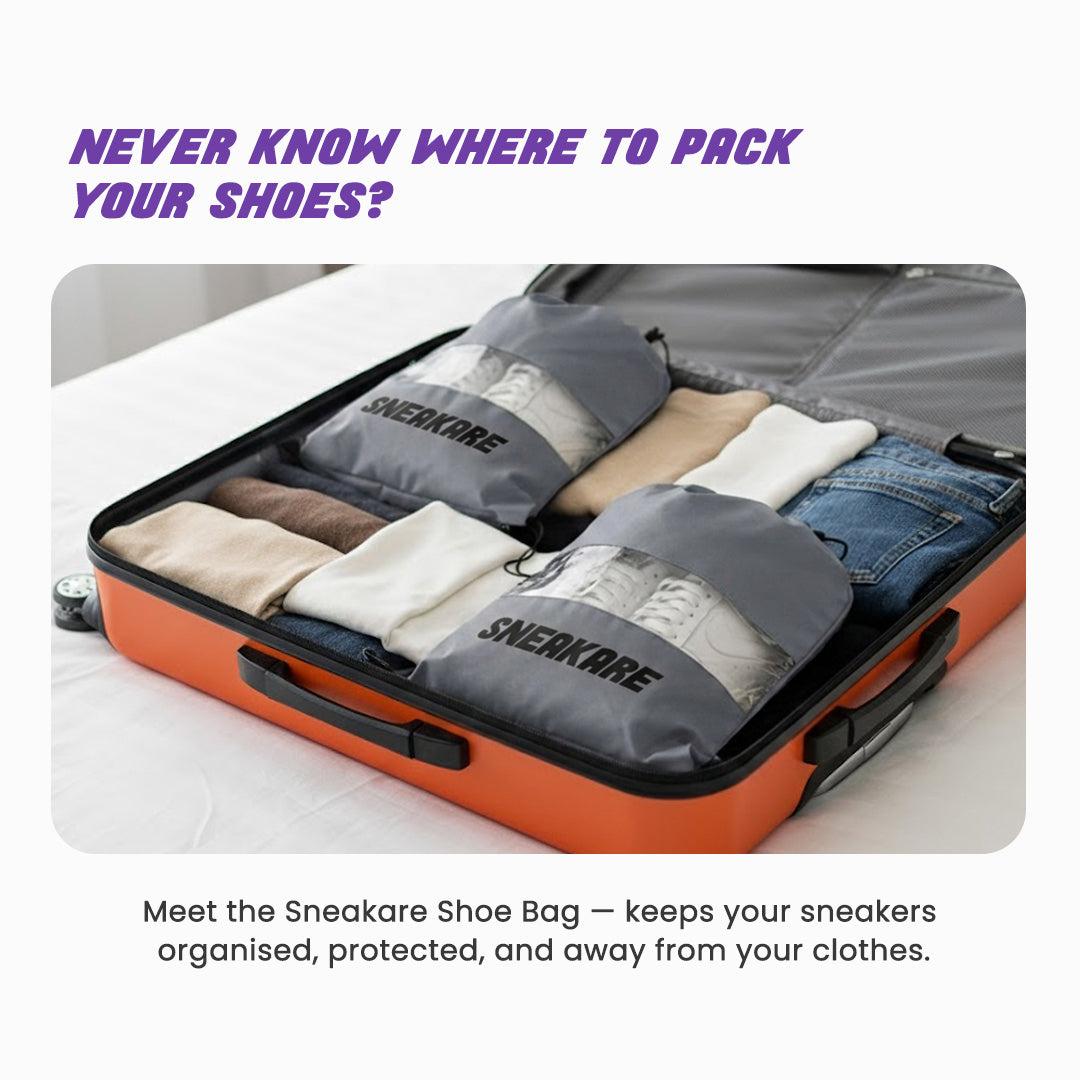 Shoe Bag with Window Grey