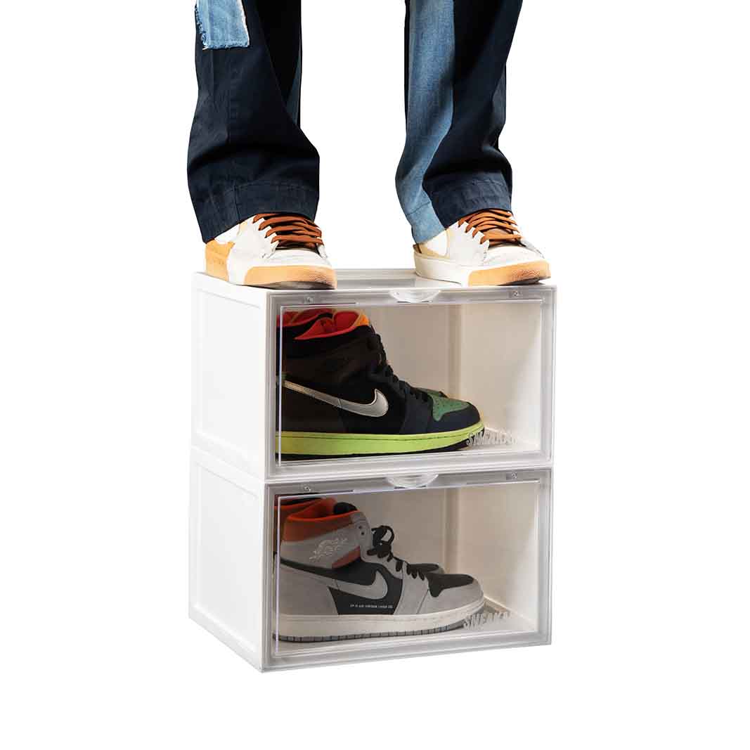 BOGO BOX Set of 2 Clear Plastic Shoe Box Sneaker India | Ubuy