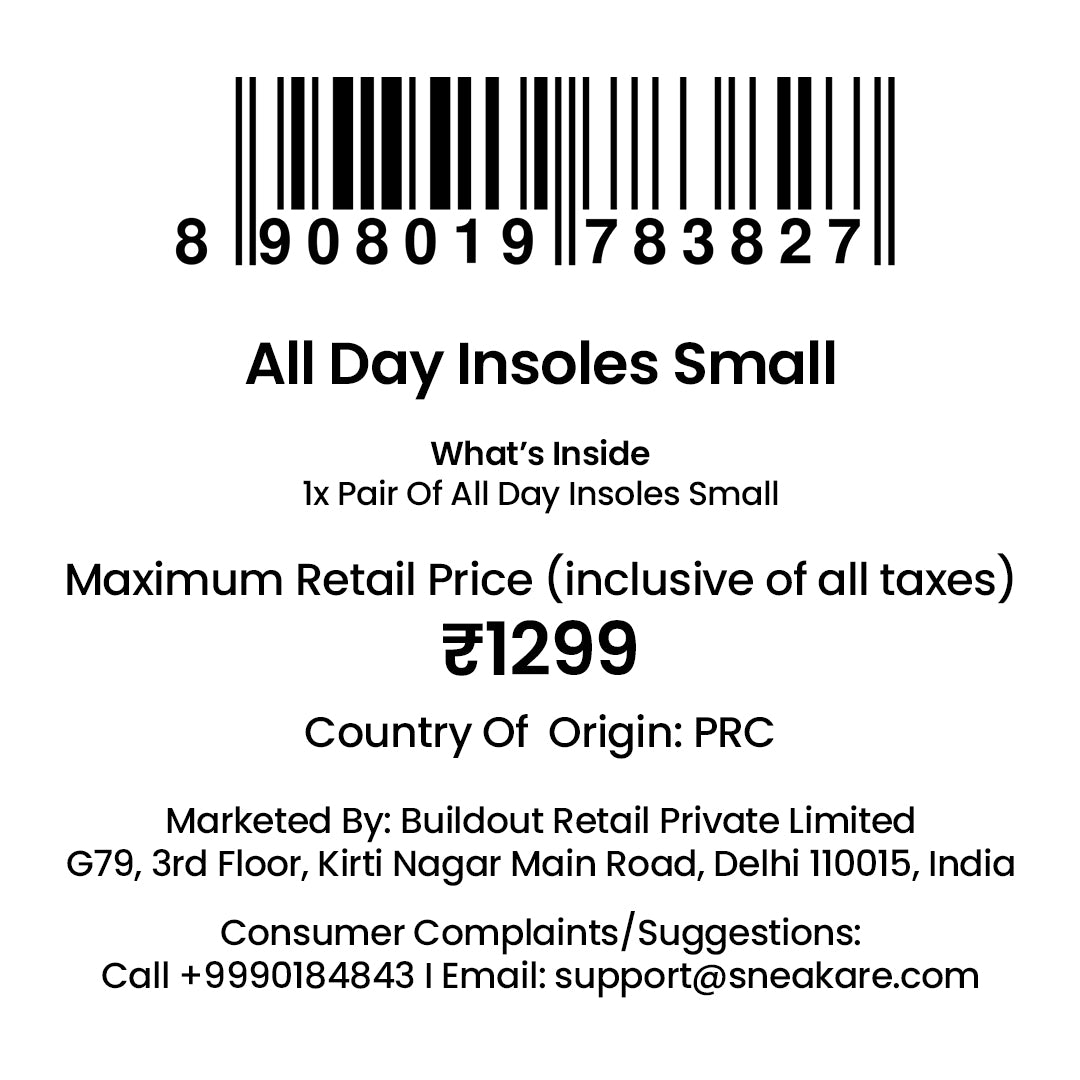 All Day Insole Small (UK 3.5–6.5)