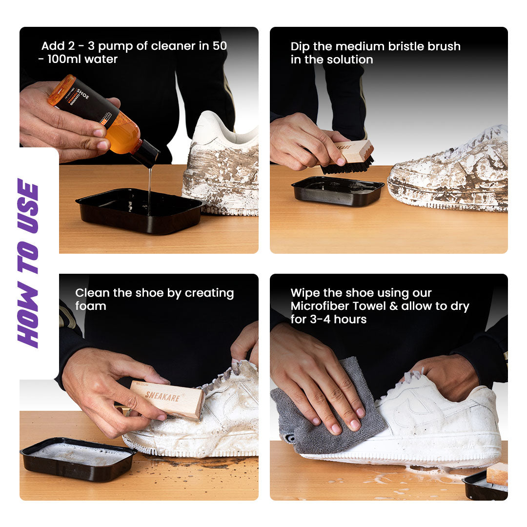 Cleaning Kit How To Use Shoe Cleaner Sneaker Shoe Cleaner Kit