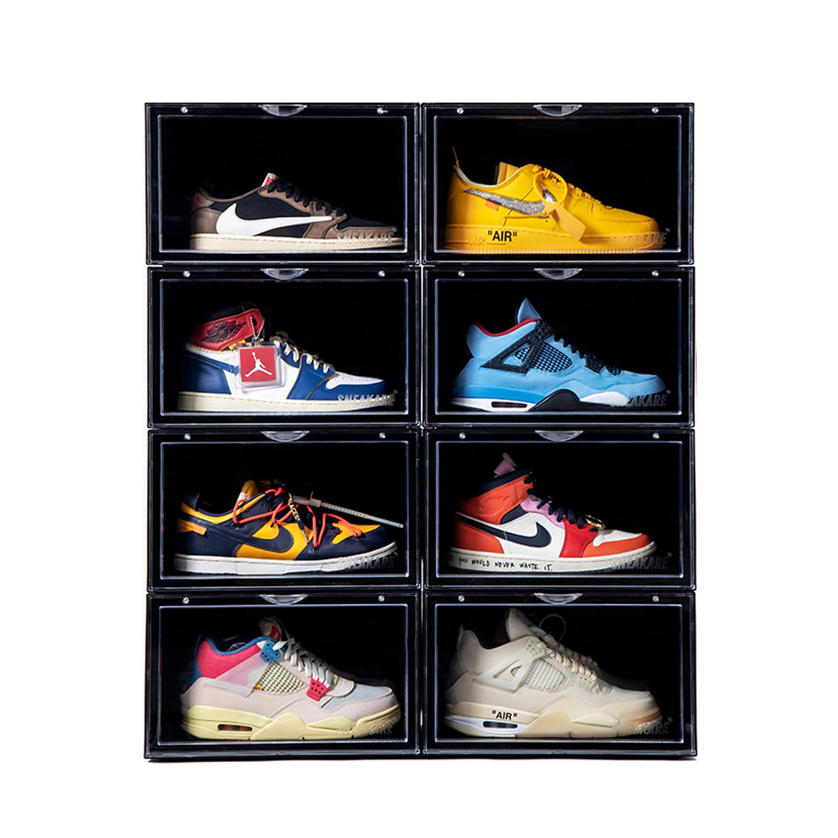 Sneakare Stack'Em Sneaker Crates | Black (Side Drop)