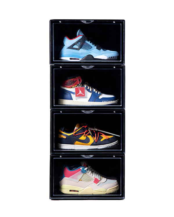 Sneakare Stack'Em Sneaker Crates | Black (Side Drop)