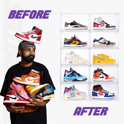 Stack'Em Sneaker Crates | Clear (Side Drop)