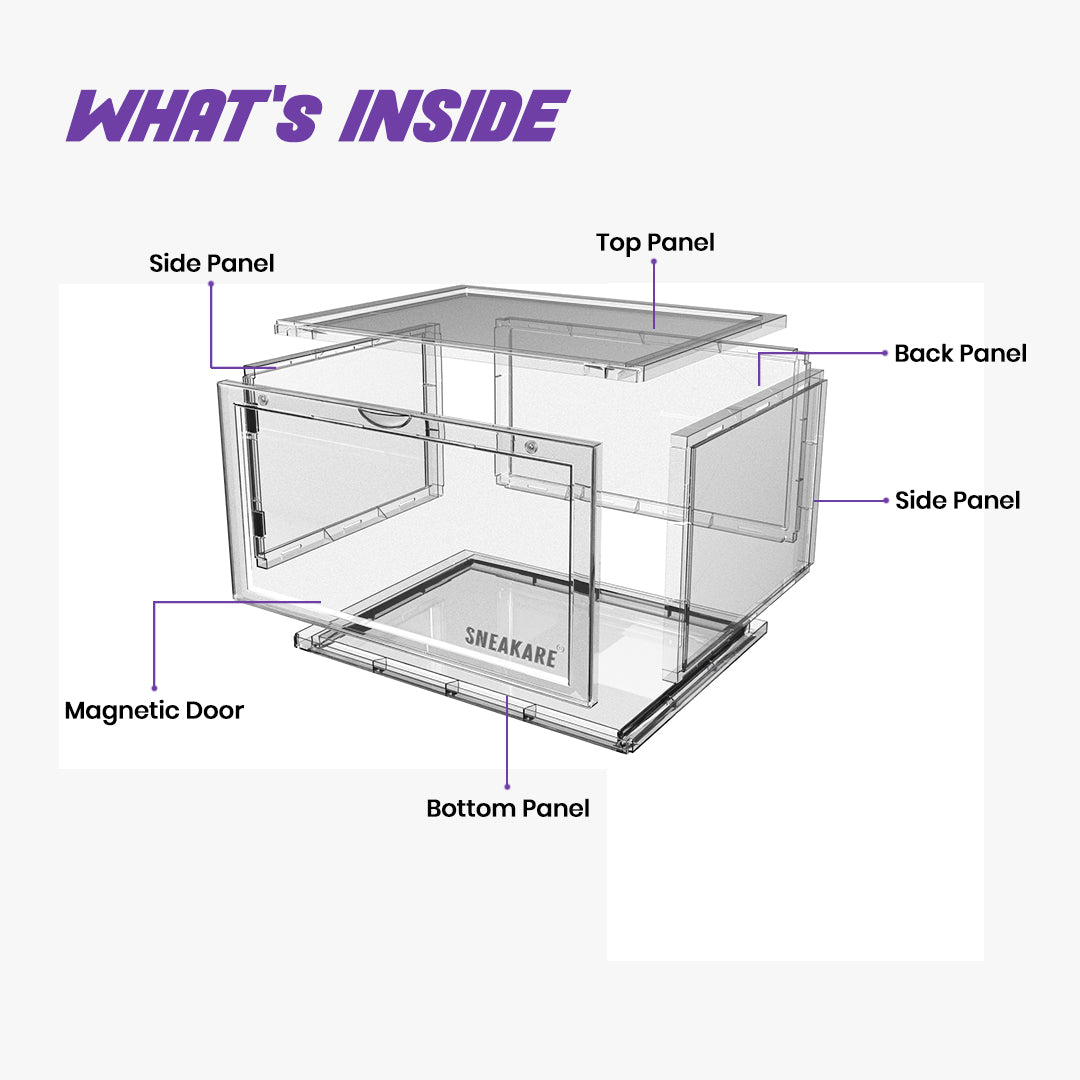 Stack'Em Sneaker Crates | Clear (Side Drop)