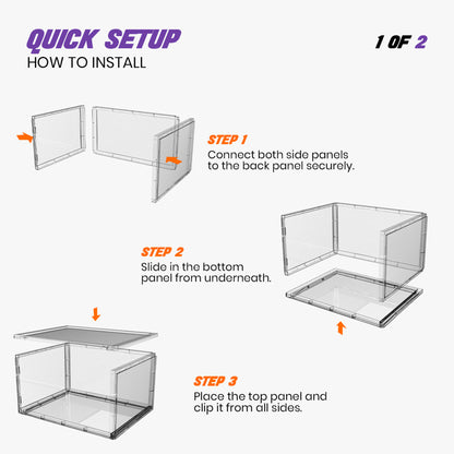 Stack'Em Sneaker Crates | Clear (Side Drop)