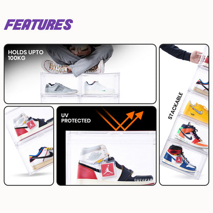 Stack'Em Sneaker Crates | Clear (Side Drop)