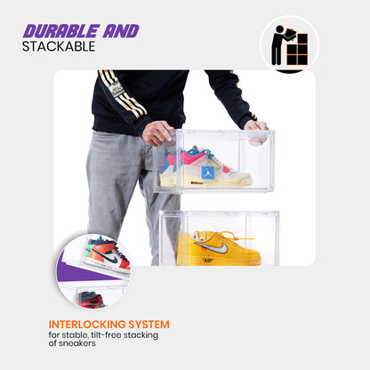 Stack'Em Sneaker Crates | Clear (Side Drop)