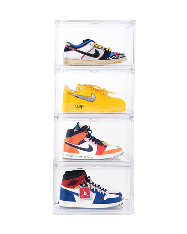 Sneakare Stack'Em Sneaker Crates | Clear (Side Drop)