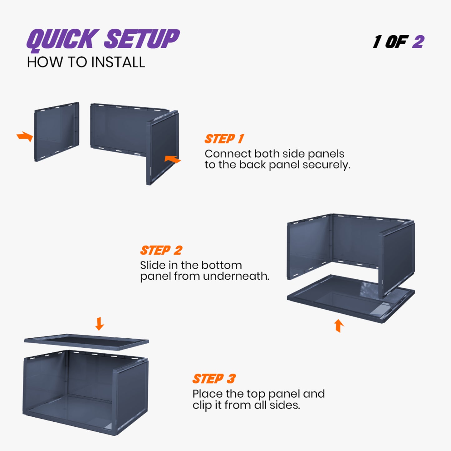 Stack'Em Sneaker Crates | Nardo Grey (Side Drop)