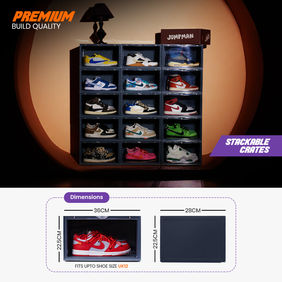 Stack'Em Sneaker Crates | Nardo Grey (Side Drop)