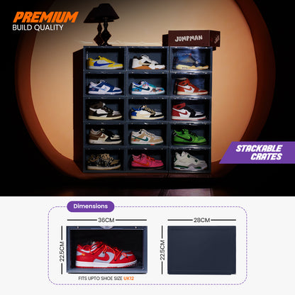 Stack'Em Sneaker Crates | Nardo Grey (Side Drop)