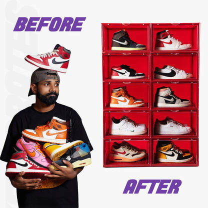 Stack'Em Sneaker Crates | Red (Side Drop)