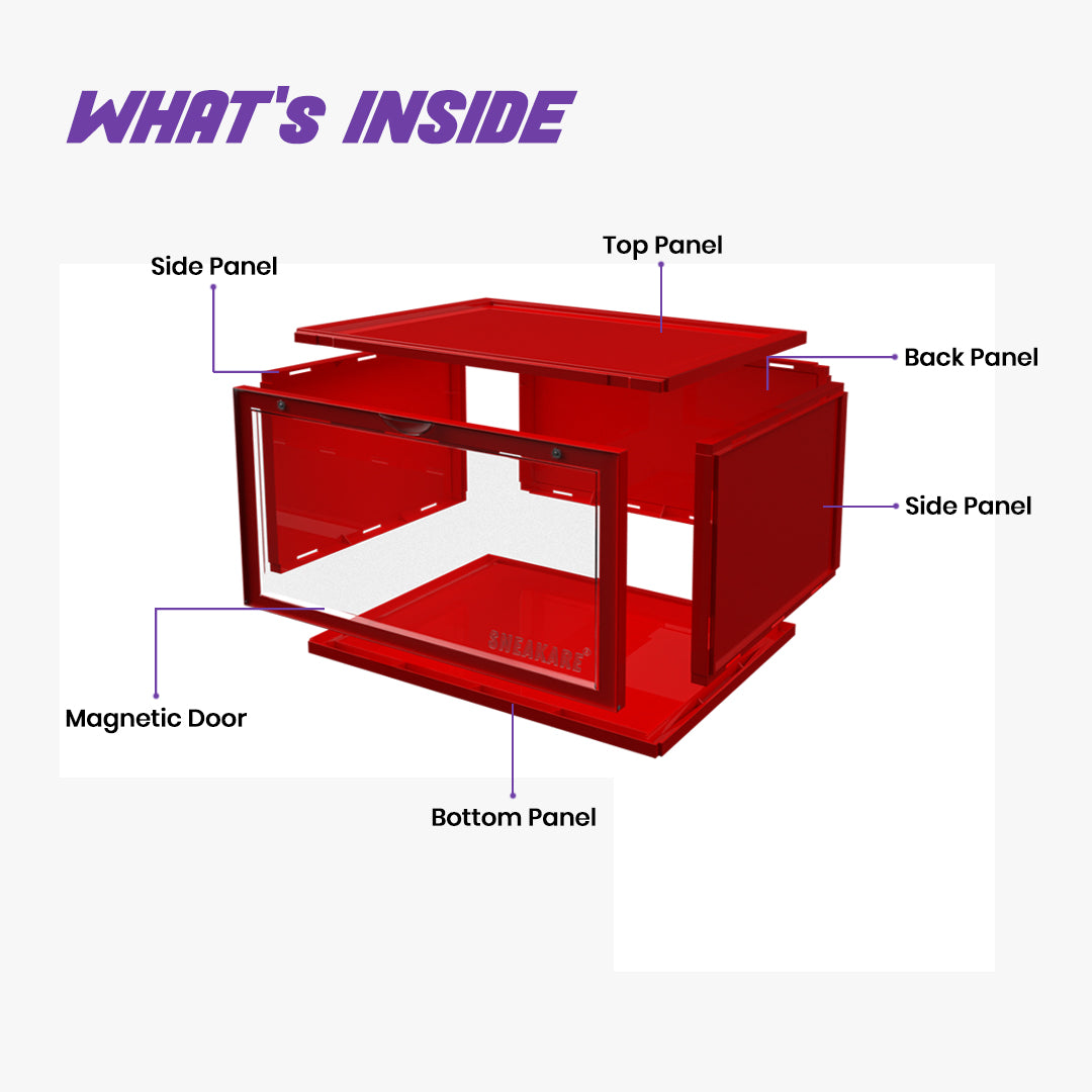 Stack'Em Sneaker Crates | Red (Side Drop)