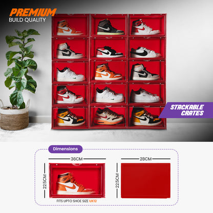 Stack'Em Sneaker Crates | Red (Side Drop)