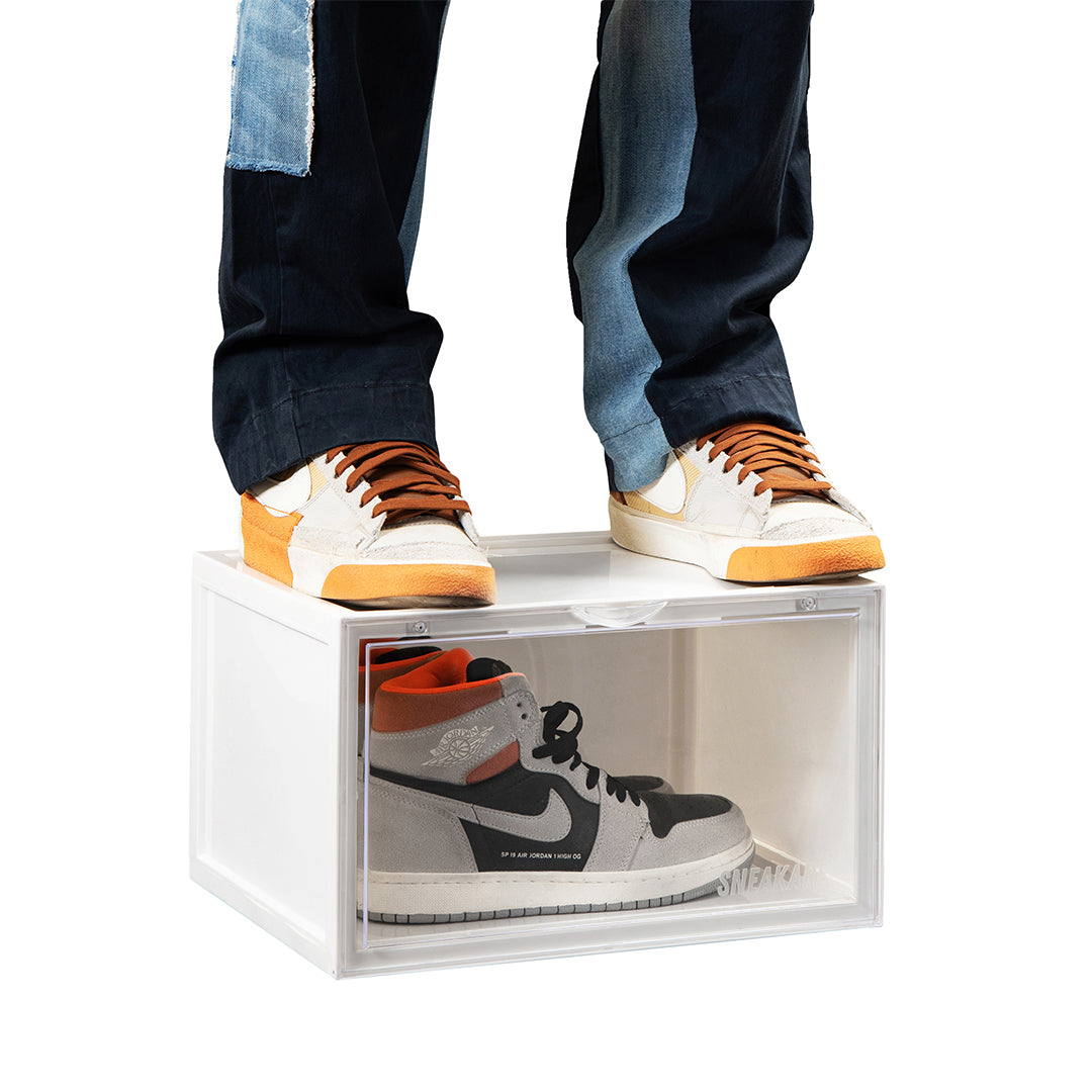 Stack'Em Sneaker Crates | White (Side Drop)