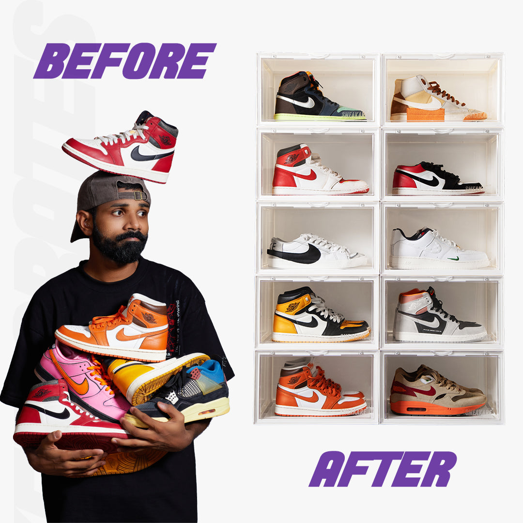 Stack'Em Sneaker Crates | White (Side Drop)