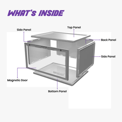 Stack'Em Sneaker Crates | White (Side Drop)