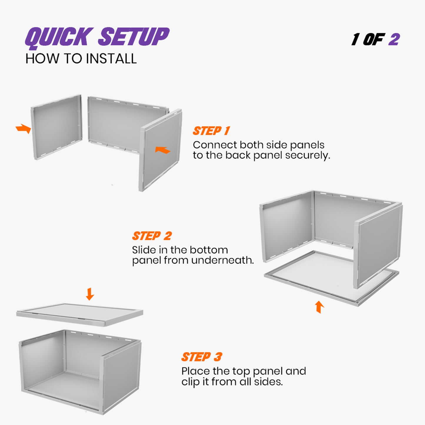 Stack'Em Sneaker Crates | White (Side Drop)