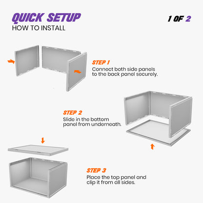 Stack'Em Sneaker Crates | White (Side Drop)