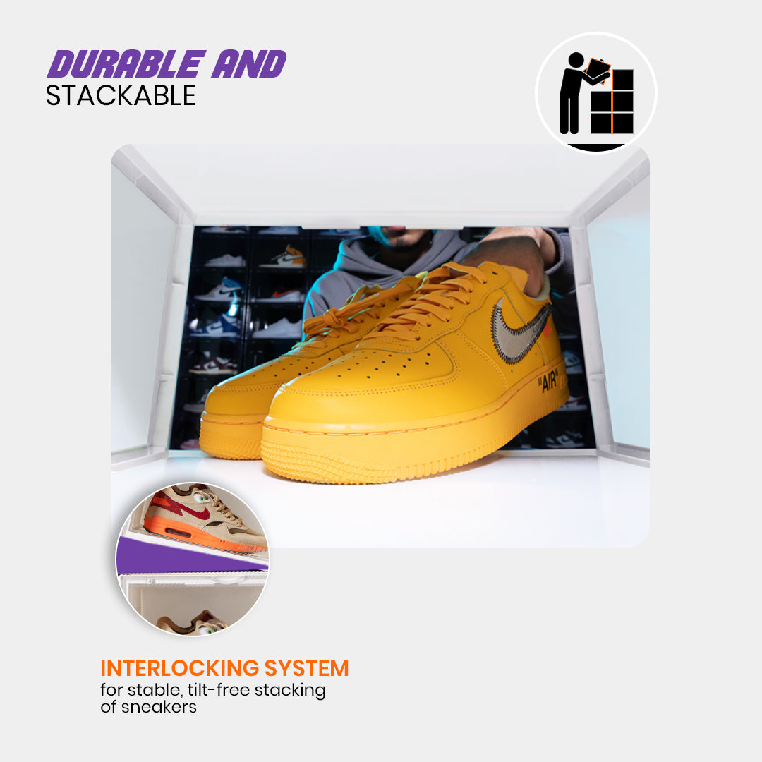 Stack'Em Sneaker Crates | White (Side Drop)