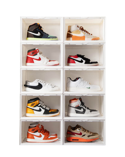Stack'Em Sneaker Crates | White (Side Drop)