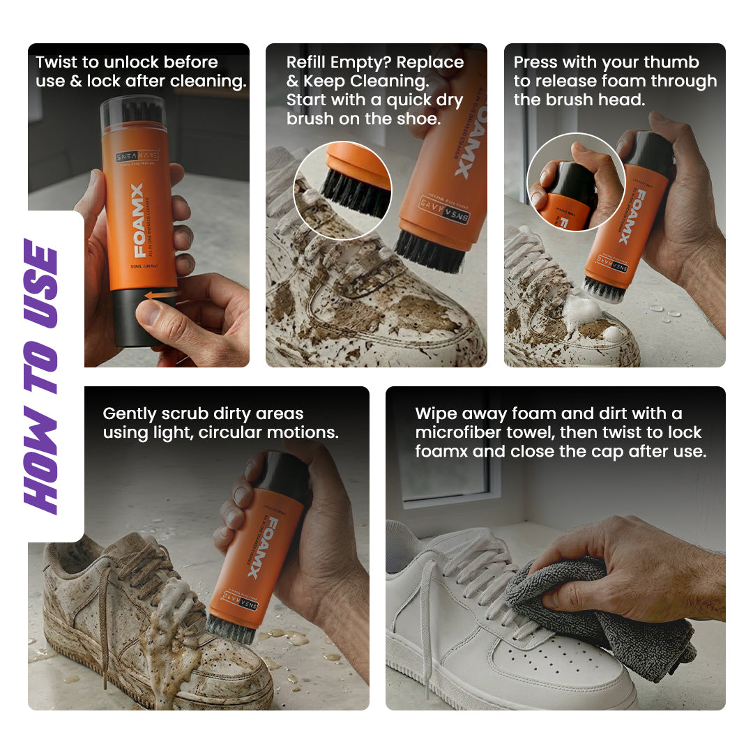 Sneakare FoamX All In One Sneaker Cleaner 50ml & Extra Refill