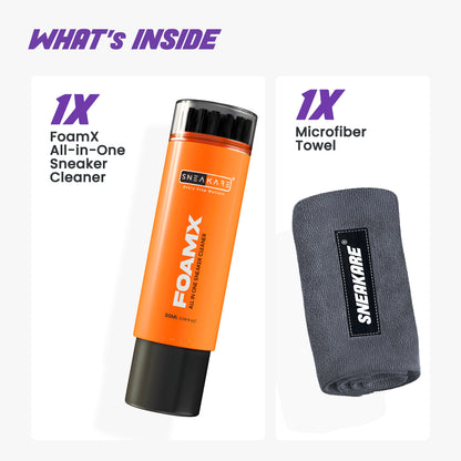 Sneakare FoamX All In One Sneaker Cleaner 50ml & Microfiber Towel