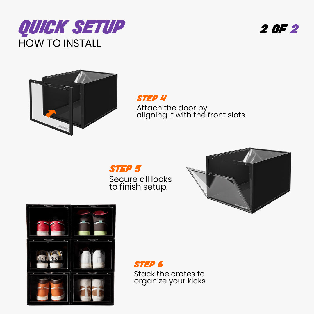 Stack'Em Sneaker Crates (Front Drop)