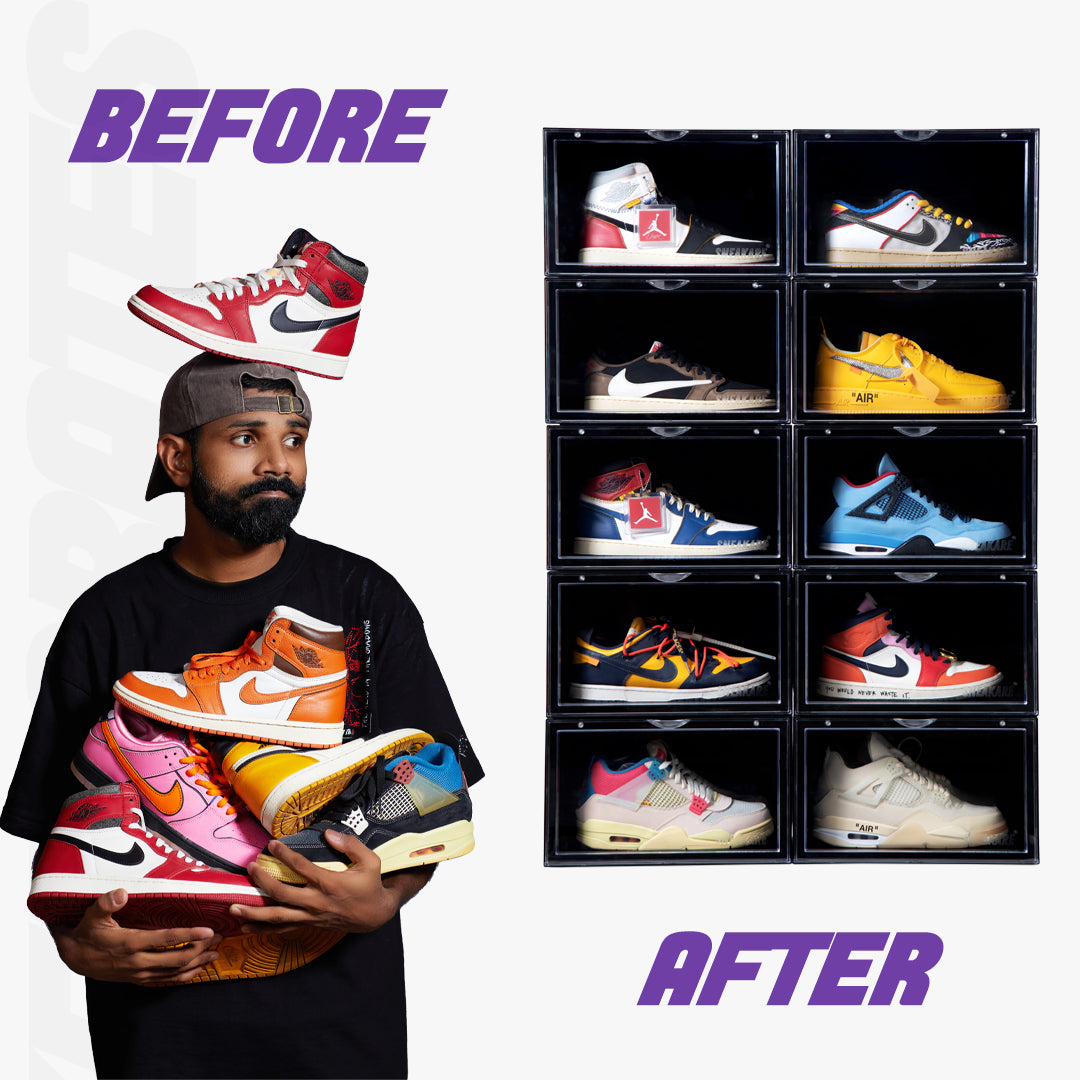 Stack'Em Sneaker Crates | Black (Side Drop)