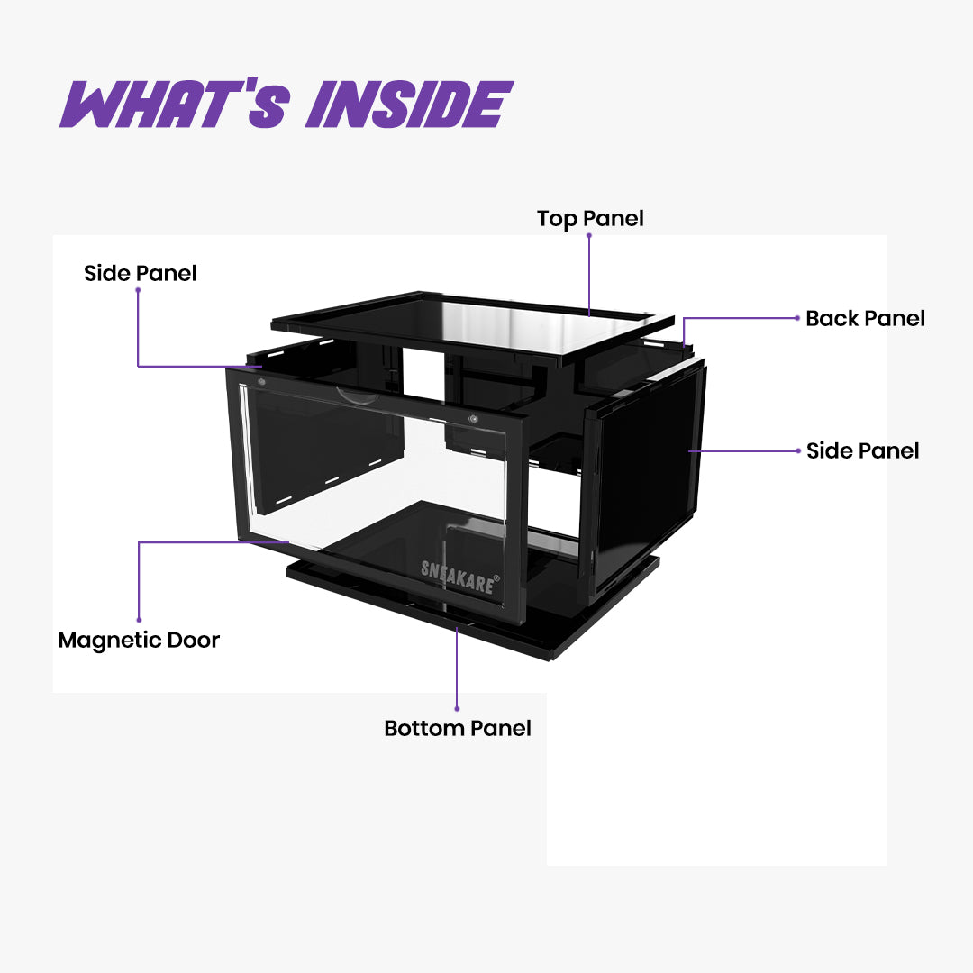 Stack'Em Sneaker Crates | Black (Side Drop)