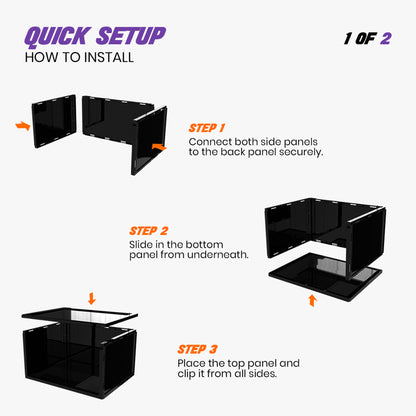 Stack'Em Sneaker Crates | Black (Side Drop)