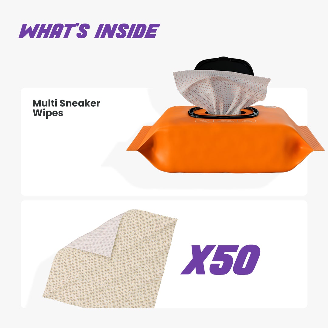 Multipack Shoe Cleaning Wipes (Pack of 50)