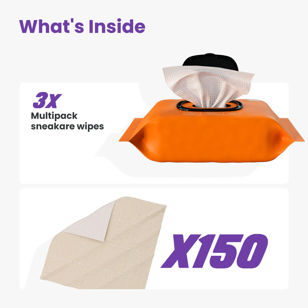 Shoe Cleaning Multipack Wipes Pack of 50 (Buy 2 Get 1 Free)