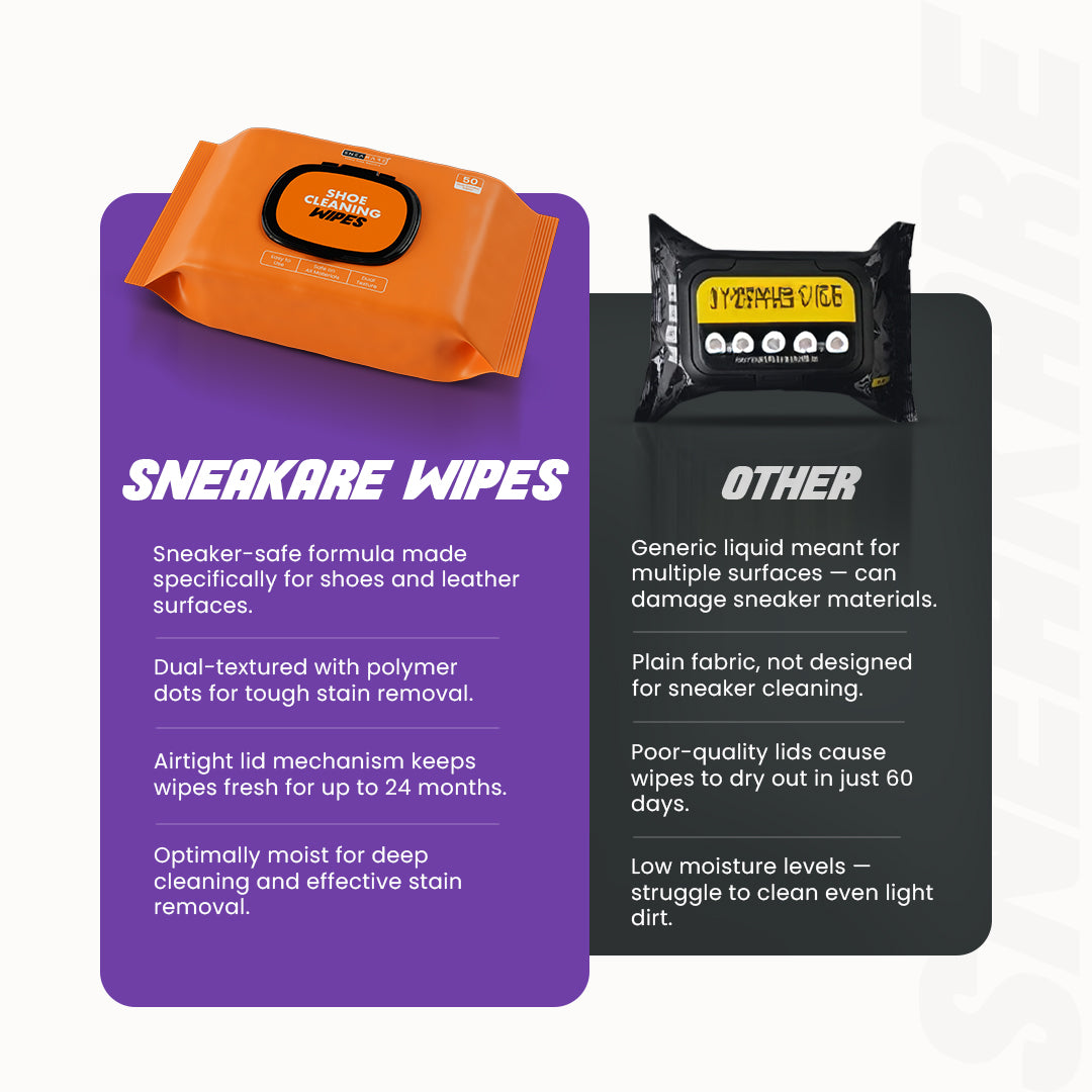 Shoe Cleaning Multipack Wipes Pack of 50 (Buy 2 Get 1 Free)