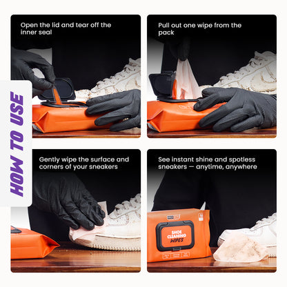 Shoe Cleaning Multipack Wipes Pack of 50 (Buy 2 Get 1 Free)
