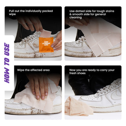 Shoe Cleaning Wipes (Pack of 24)