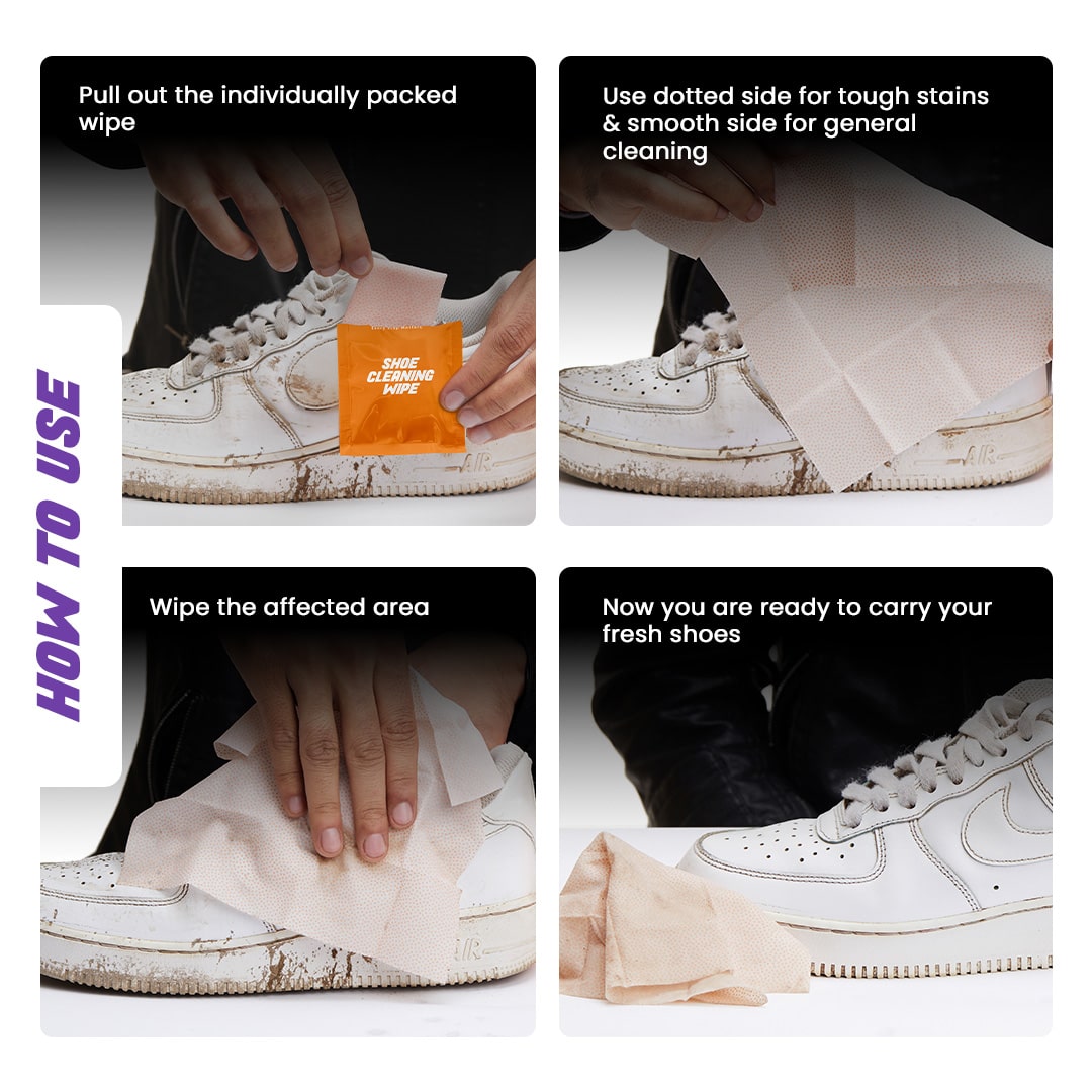 Shoe Cleaning Wipes | Sneaker Wipes (Pack of 6)