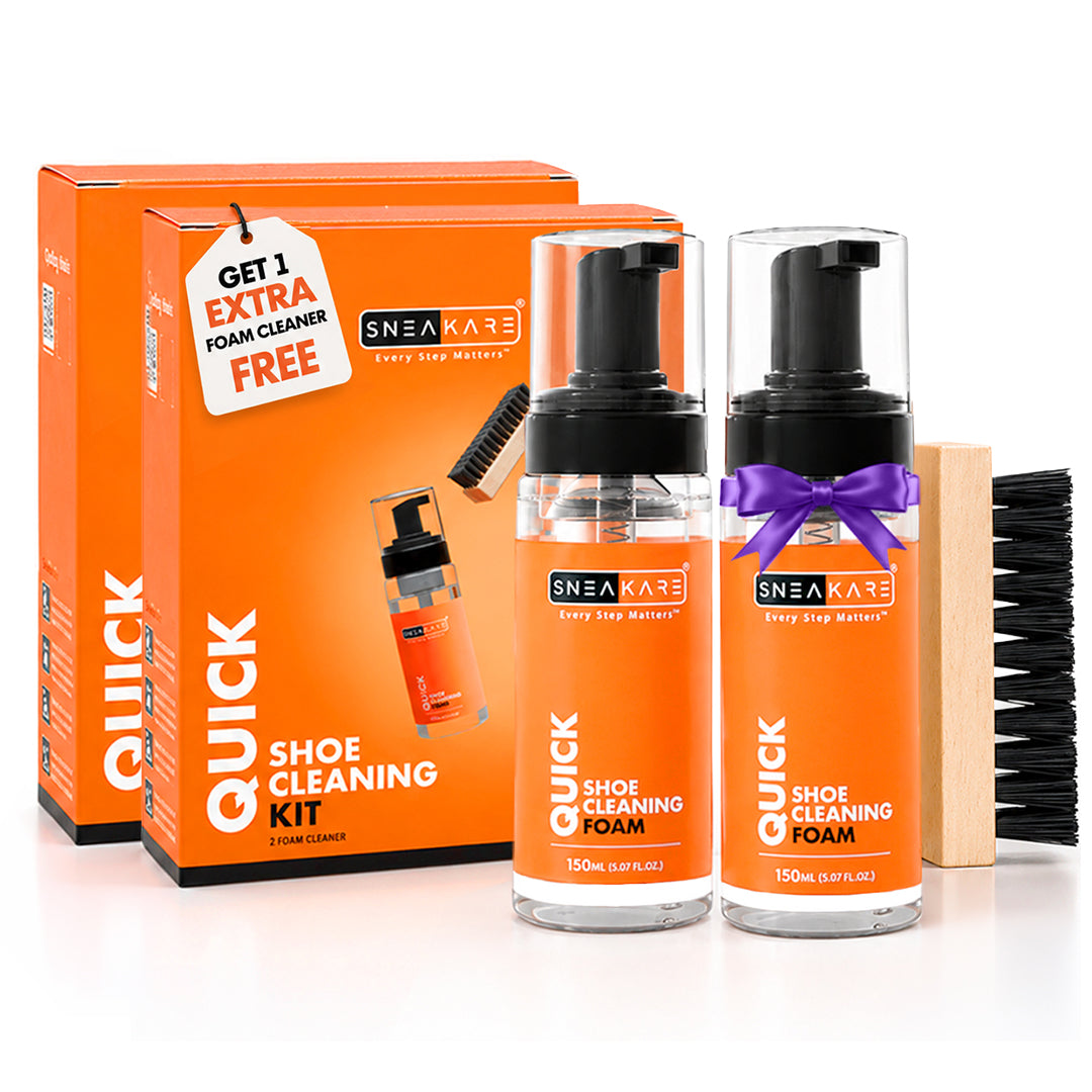Quick Shoe Cleaning Kit with Extra Foam - Buy 1 Get 1 Foam Cleaner 150ml