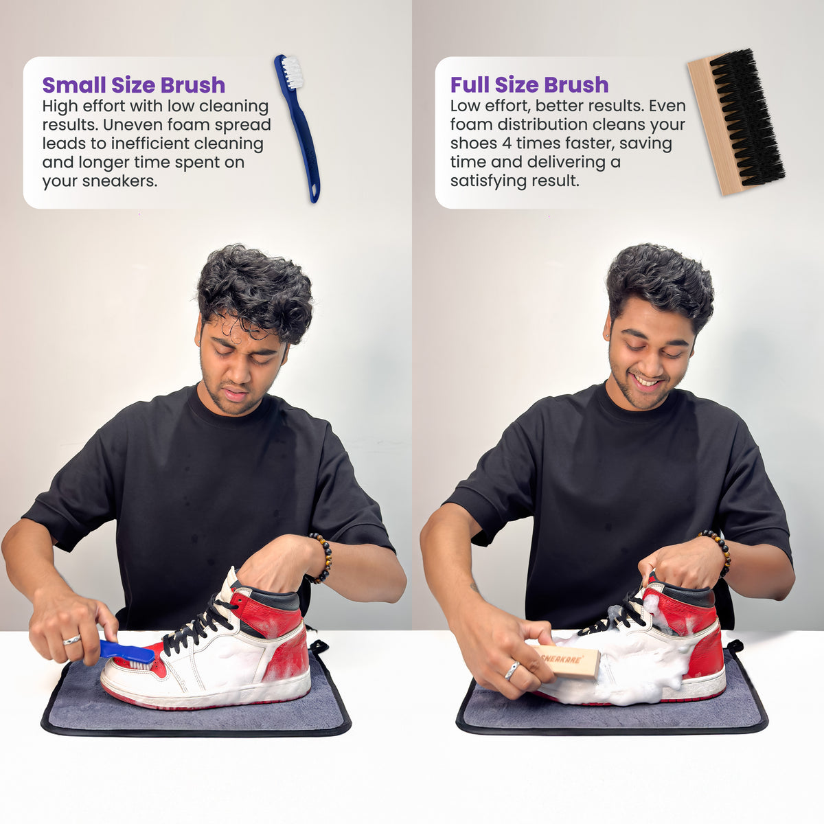 Quick Shoe Cleaning Kit with Extra Foam - Buy 1 Get 1 Foam Cleaner 150ml