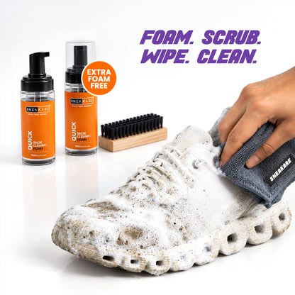 Quick Shoe Cleaning Kit with Extra Foam - Buy 1 Get 1 Foam Cleaner 150ml