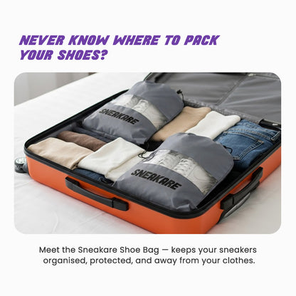 Shoe Bag with Window Grey