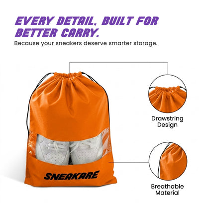 Shoe Bag with Window Orange