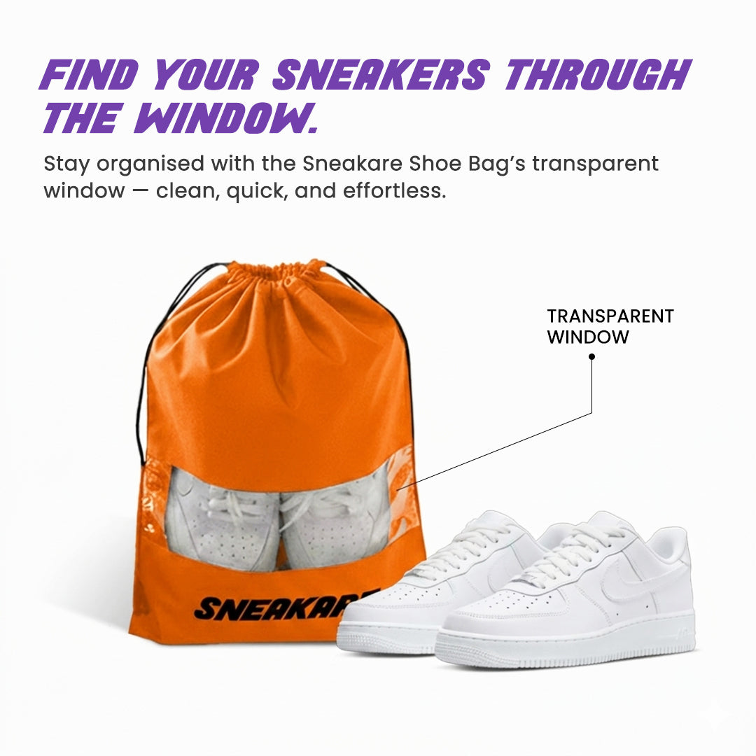 Shoe Bag with Window Orange