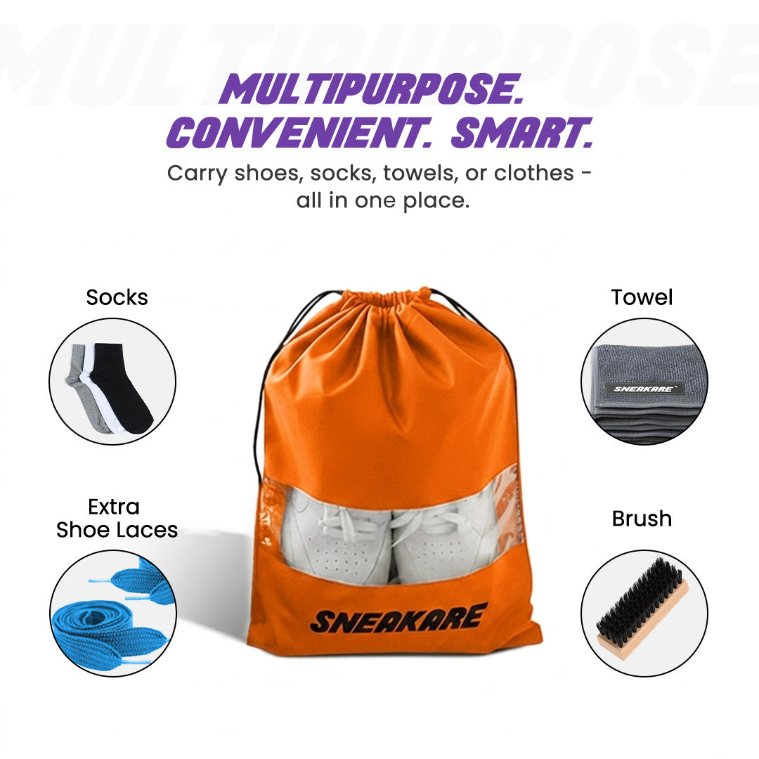 Shoe Bag with Window Orange