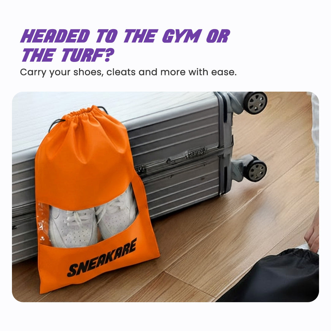 Shoe Bag with Window Orange