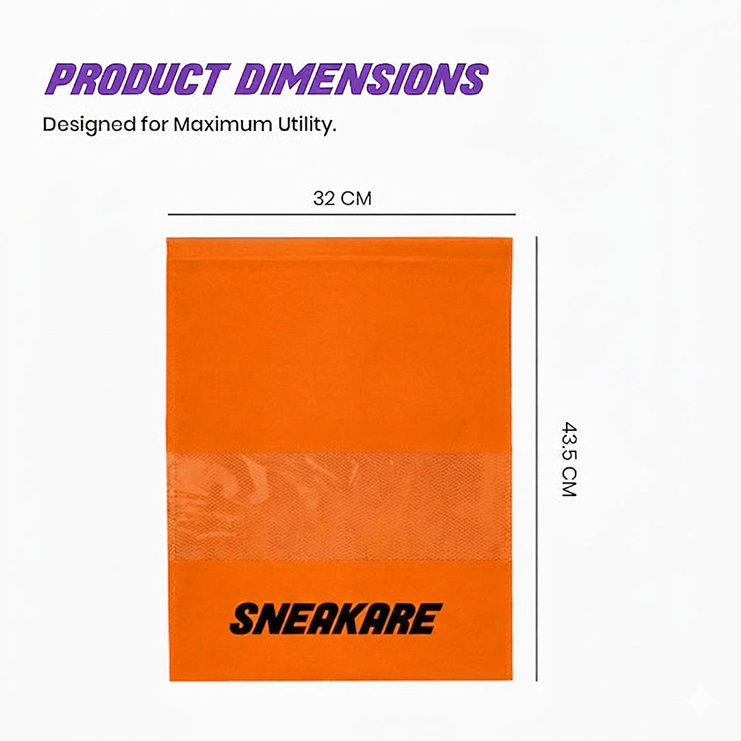 Shoe Bag with Window Orange
