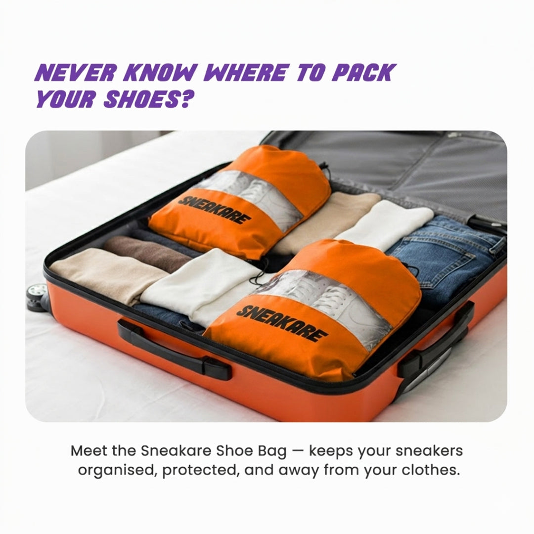 Shoe Bag with Window Orange