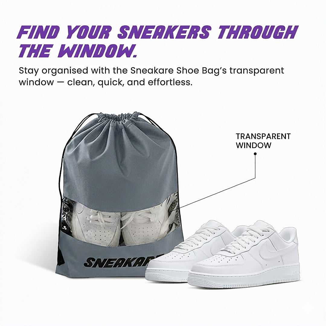 Shoe Bag with Window Grey